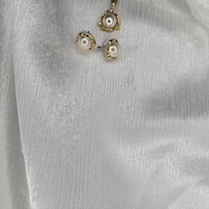 Gold and Pearl Drop Earrings